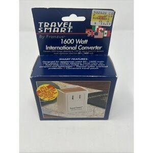 NIB Travel Smart By Franzus 1600 Watt International Converter 220V To 110V